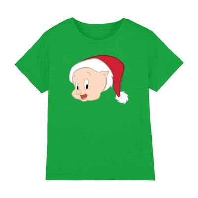 Childrens/Kids Porky Pig Santa Hat T-Shirt