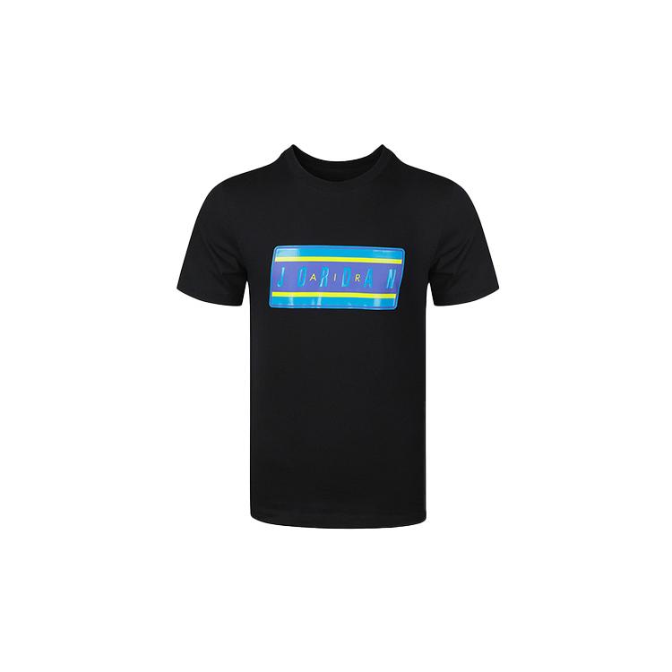 Jordan T Shirts Men's Black Crew Neck Moderate Straight Fit CJ6247-010