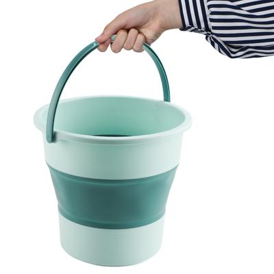 10L Fishing Foldable Bucket Large Capacity Bucket with Handle Outdoor Portable Water Storage Bucket