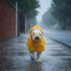 Dog Poncho Hooded Raincoat, Breathable Convenient Rain Jacket, Pet Cape for Medium Dogs