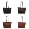 Stylish And Trendy Large Pu Tote Bag For Women In Black Coffee Yellow Brown And Red Colors
