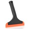 1pcs Silicone Squeegee with Hanging Holes, 6INCH, Multifunctional Window Squeegee for Shower Mirror Door, Black+Orange