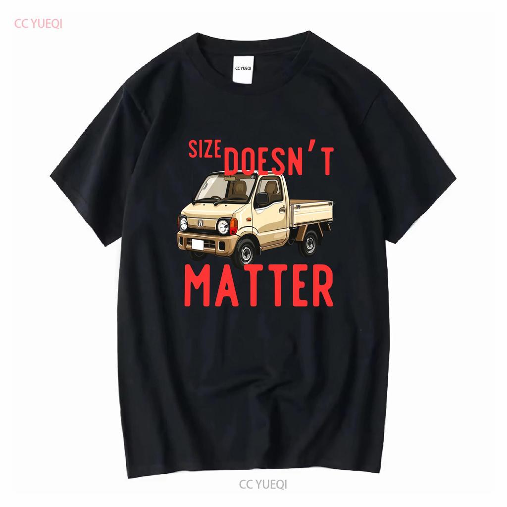 Size Doesn't Matter T Shirt Kei Truck JDM Funny Long or Short Sleeves Vintage Washed Stylish Homme Breathable Slightly Graphic