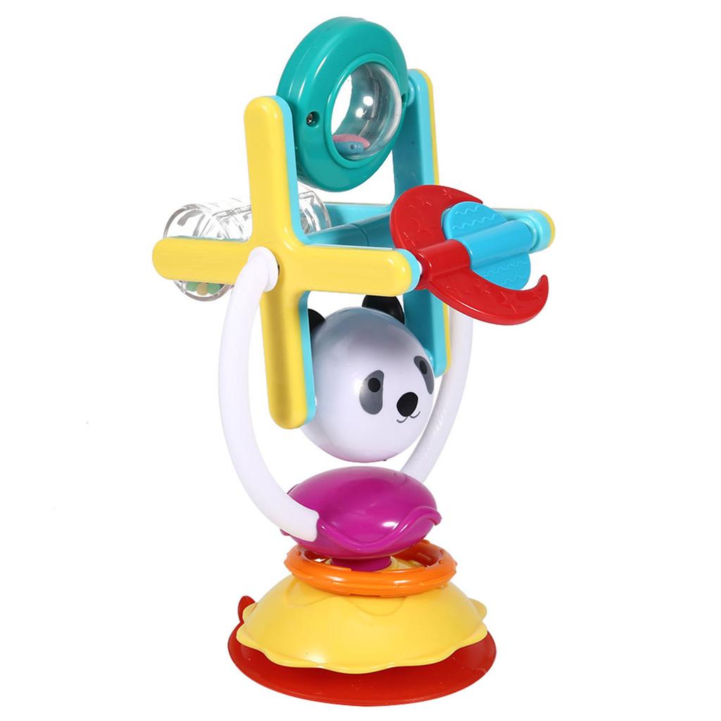 Rotating Colorful Baby Rattle Baby Eating Table Stroller Infant Suction Handbell Toy