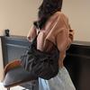 Solid Color Ruched Design Ladies Nyl Cloth Shoulder Bags Large Capacity Female Crossbody Bag Sweet Bow Strap Women's Handbags