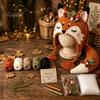 Beginner Friendly Yarn Arts Animal Hat Crochet Kit, Fantasy Hood DIY Cute Craft Gifts for Adults Unicorn Fox Frog Earflap Crafting Kit Teens Halloween