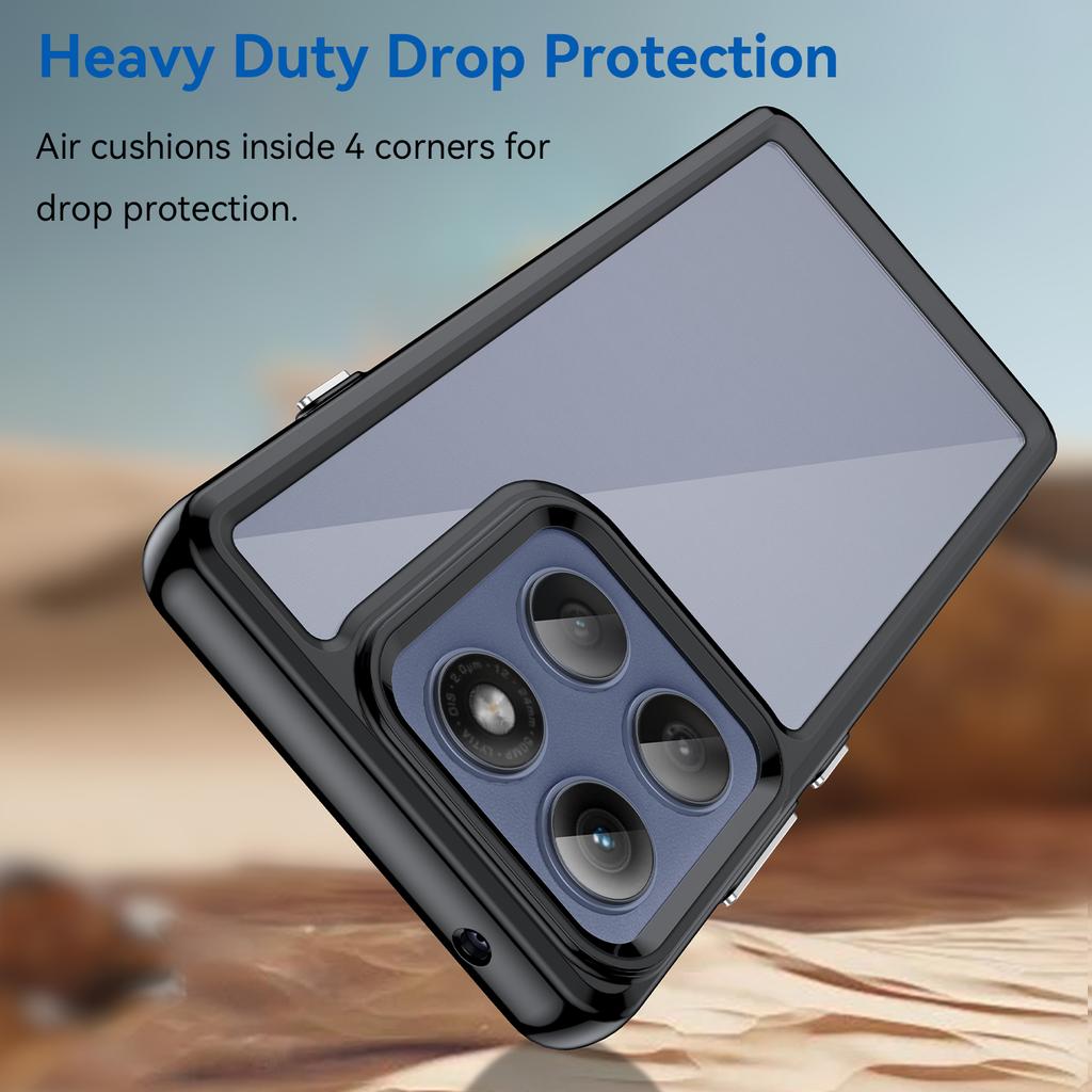 For Motorola Edge 60 Pro 5G Telefondeksel WANLONFENG XC-serien TPU Akryl-deksel med Herdet Glass (Stort linsehull)