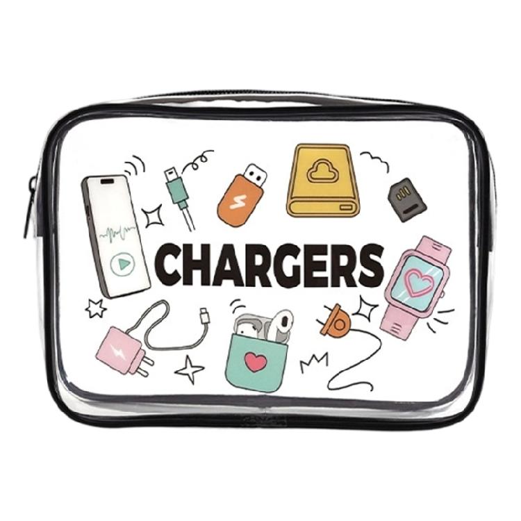 Spacious Interior Transparent Toiletry Bag Waterproof PVC Cosmetic Storage Organizer For Travel Essential