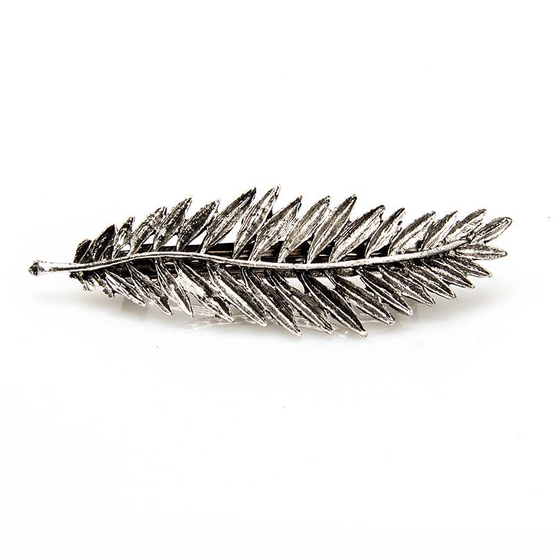 Fashion Jewelry Vintage Hair Clip Silver Color Gold Color Punk Leaves Comb Hairpins Women Girls Party Accessories Alloy Clip Hai