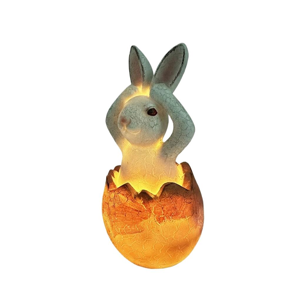 Easter Garden Ambient Light Button Battery Resin Garden Ornament Night Light