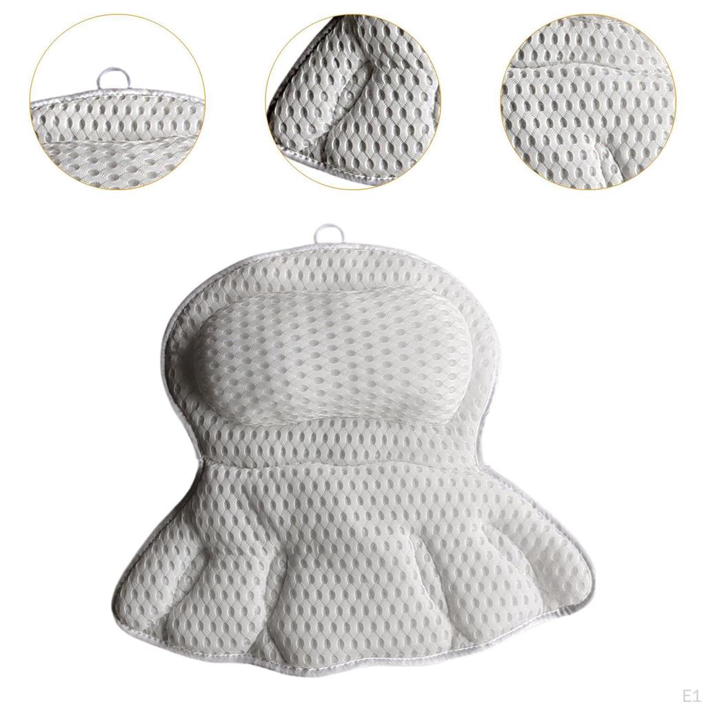 Bath Pillow Tub Air Mesh Relaxing Accessories Bathtub Cushion Headrest for Shoulder