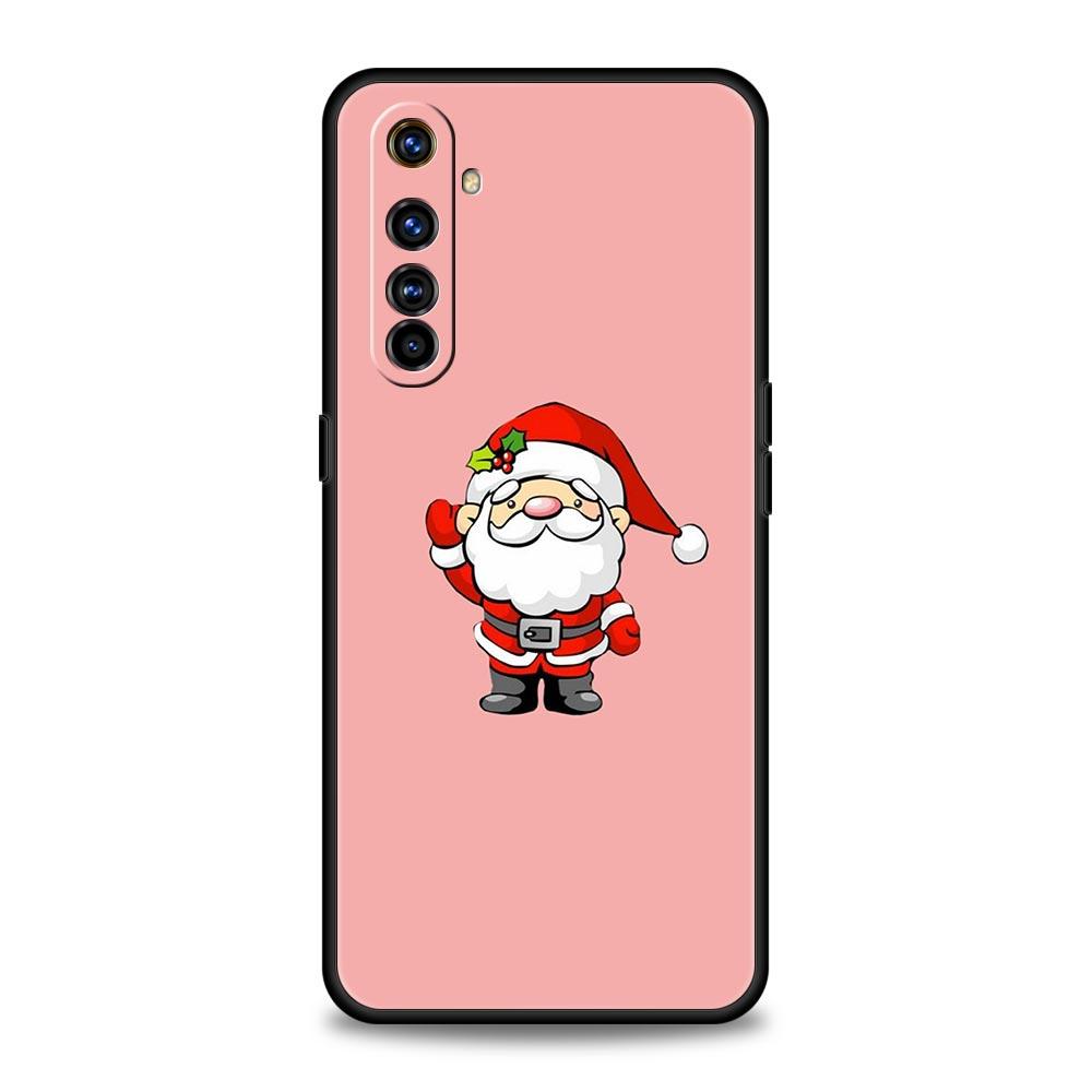 Funny Cartoon New Year Christmas Case For Realme 12 11 10 9 8 5G 7 6 GT5 GT3 Pro C21 C25 C35 For Realme GT Neo 2 3 3T 5 Cover