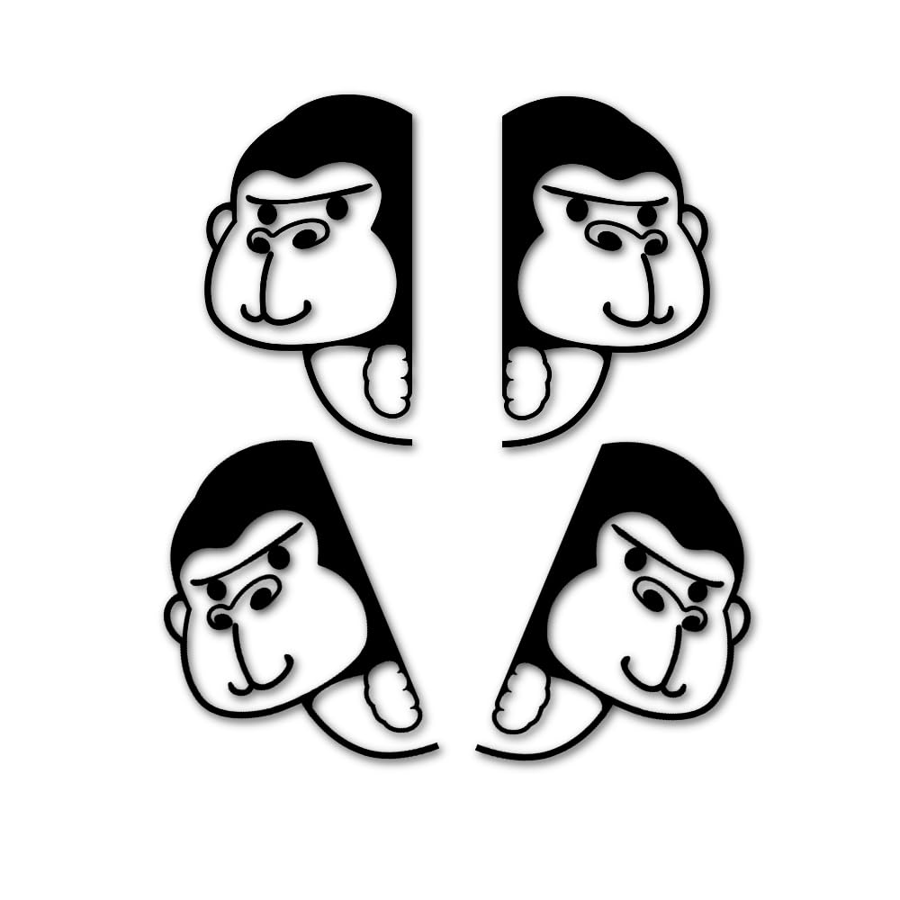 

Наклейка Gorilla Hyokkori Cutting, водонепроницаемая и устойчивая к погодным условиям, сделанная в Японии, наклейка для мотоцикла и автомобиля 4 [Tamiya] (Черный, Кусочки) чёрный