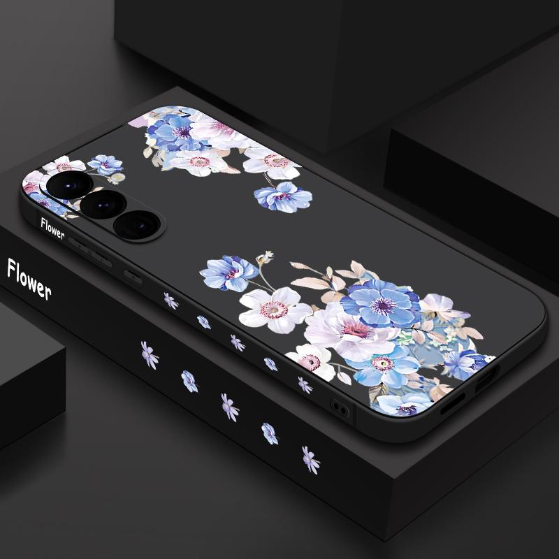 Soft TPU Flower Pattern Case For Samsung Galaxy S25 S22 S23 S24 Ultra S24 FE A56 A55 A53 A54 A15 A16 A36 5G Silicone Phone Cover