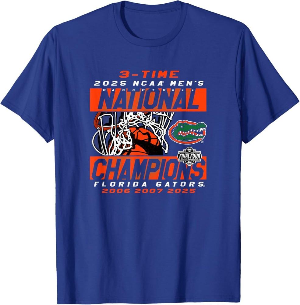 Мужская футболка унисекс Florida Gators National Champs 2025 с изображением баскетбольной сетки XXXL