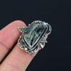 Crescent Kambaba Jasper Gemstone Trendy Ethnic Promise Ring Sterling Silver US 9
