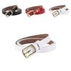 Genuine Leather Womens Belt Fashionable Twotone Cowhide Slim Waist Accessory With Alloy Buckle For Office