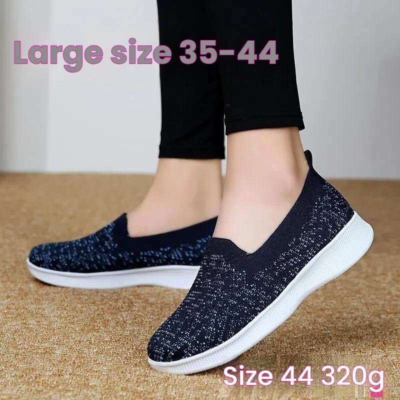 Fashion Women Mesh Lightweight Female Sneaker Shoes High Quality Women Sneakers Slip On Flats Loafers Plus Size 44 Walking Flat