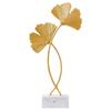 Golden Ginkgo Leaf Crafts Leaves Sculpture Nordic Iron Art Livingroom Decor Home Decoration Accessories Office Desktop Ornaments