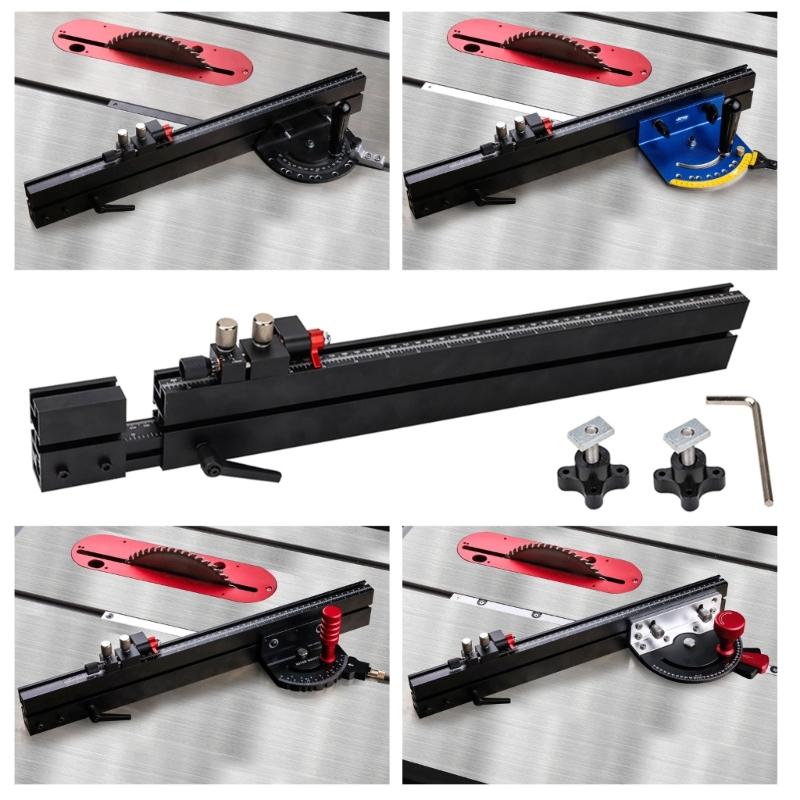 Woodworkers Extendable T Slot Track with Quick Positioning 0.05mm Fine Adjustment, 1390g Weight for Woodworking Tablesaw