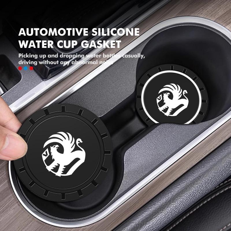 2pcs Car Water Cup Holder Anti Slip Insert Silicone Coaster Pad For Vauxhall Corsa Astra Mokka Grandland Crossland Combo Life