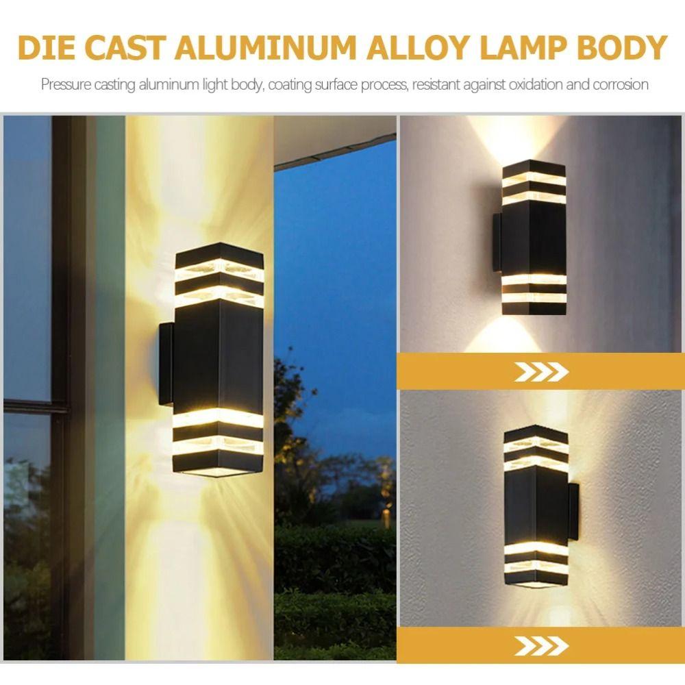 Modern Outdoor Sconce Up Down Lighting LED Wall Light Exterior Fixture Wall Lamp  Stair Corridor