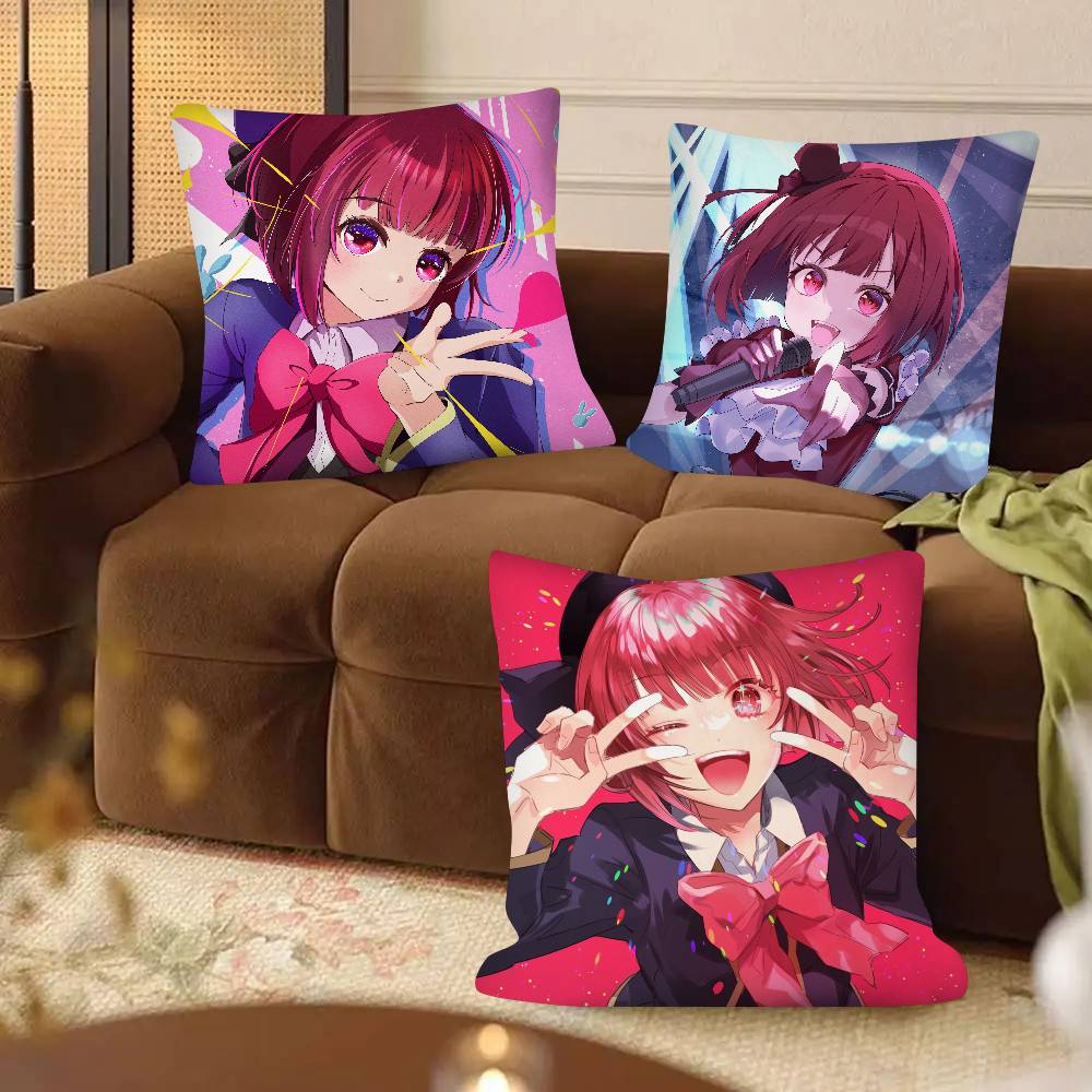 Anime Arima Kana Pillow Case Fashion Square Pillowcase Bedroom Sofa Room Ins Decoration Leisure