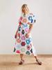 2025 European-American Casual Linen Lace Tie-up Dress