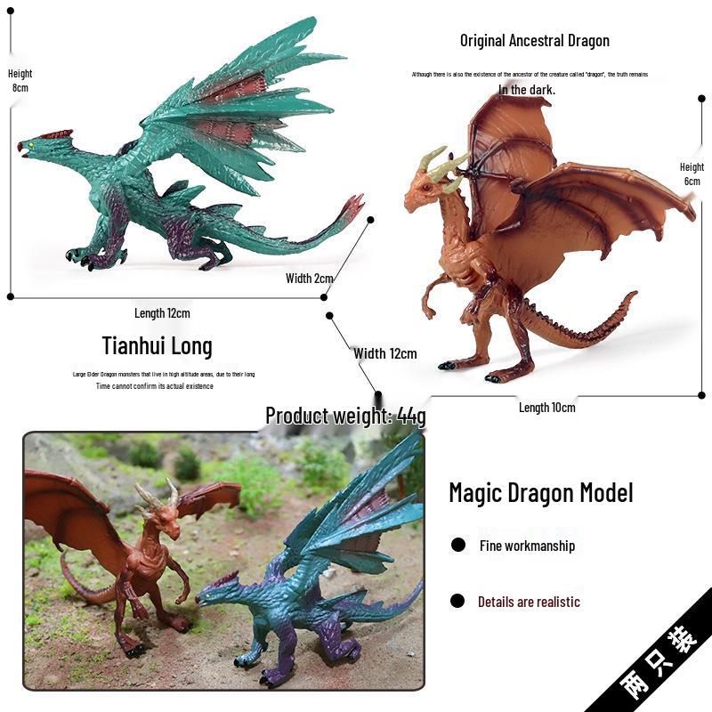 Cross-border Mythical Earth Dragon Model: Western Creature Ornament for Cognitive Play