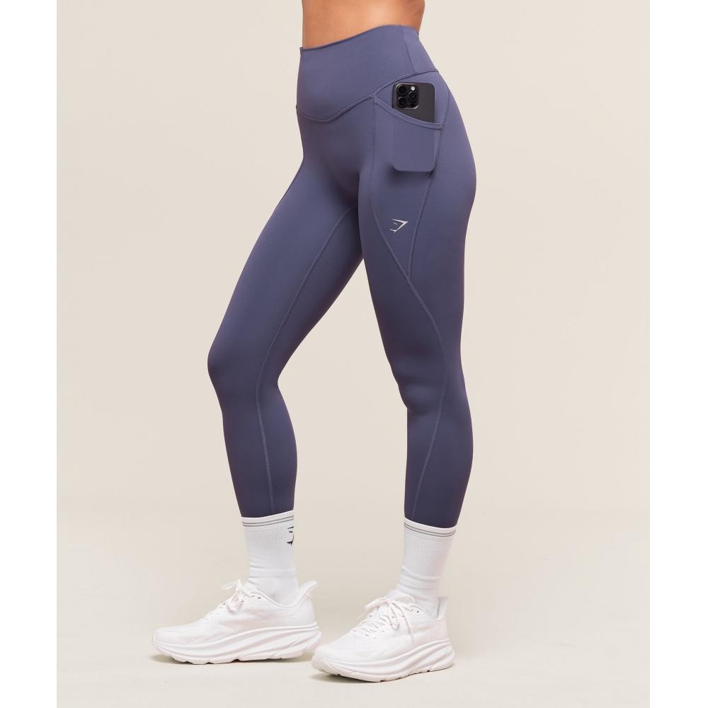 Gymshark Running Pocket Leggings Weighted Purple B3c7s Pb7p