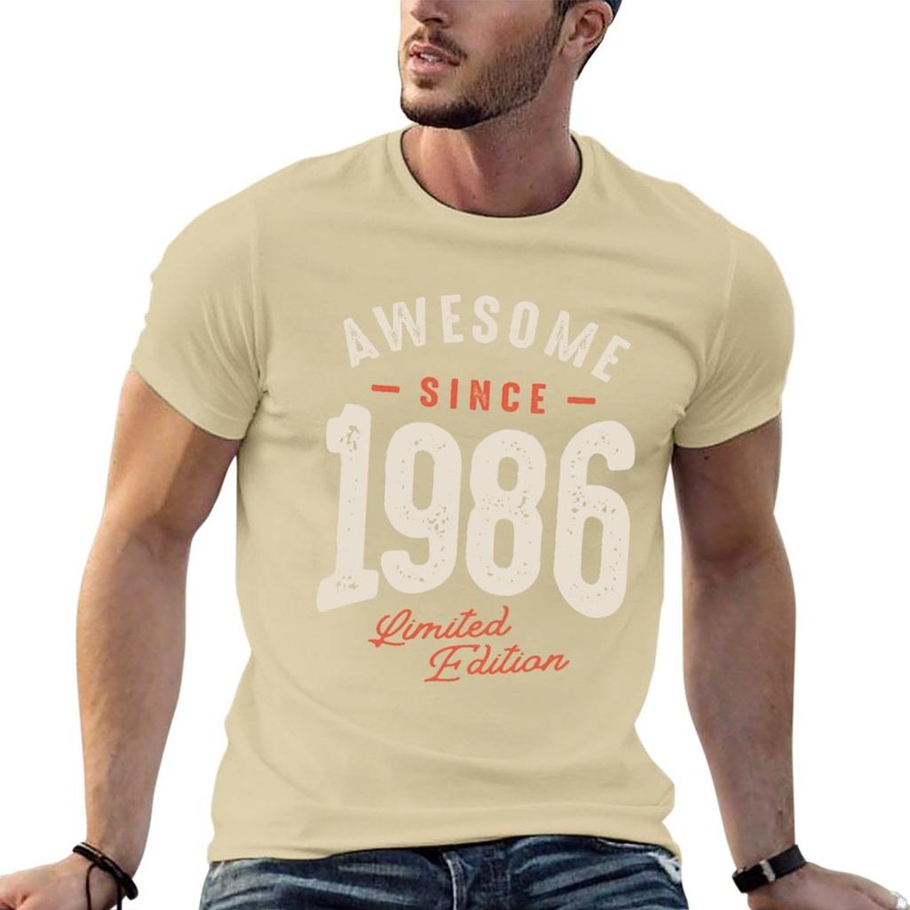 Neu Super Seit 1986 - 36. Geburtstag Retro Klassisches T-Shirt koreanische Mode neue Ausgabe T-Shirt übergroße T-Shirts für Männer
