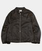 Placestudioman Vintage Track Washed Mandarin Collar Leather Jacket With Sleeve Cut-Out Details [Brown]