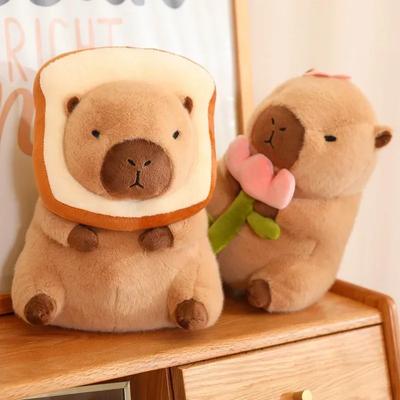 Anime Kapybara Chléb Plyšová hračka Kreativní plyšová zvířátka Kapybara Toast Panenka Holčička Hračky k narozeninám Přítelkyně Roztomilý dárek