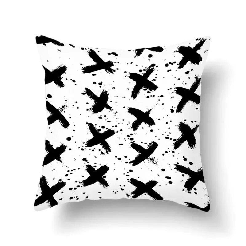 Nordic Fashion Simple Geometric Abstract Cushion Peach Skin Decoration Pillowcase Living Room Sofa Home