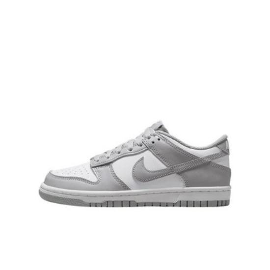 Nike Dunk Childrens Basketball Shoes White Light Smoke Gray Teenagers FB9109-123