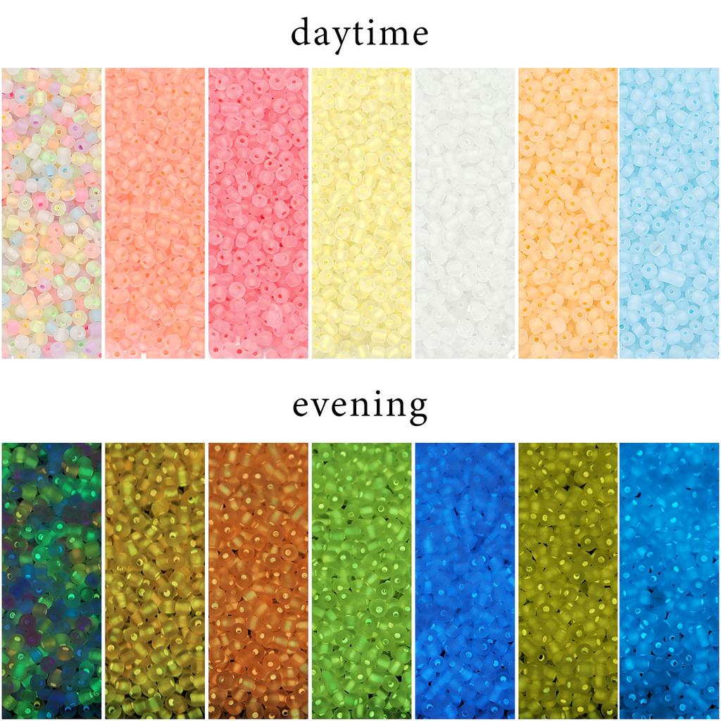 20g/Bag Matte Glass Seed Beads Colorful Luminous Beads Loose Beads For Jewelry Making DIY Earrings Necklace Bracelets Wholesale