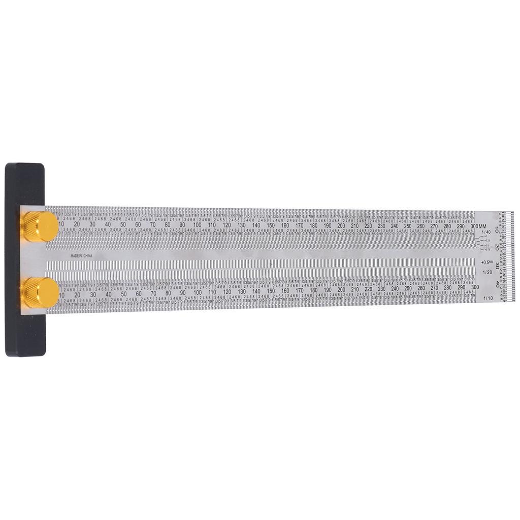 Marking Scale Exquisite Accurate Portable Convenient Sturdy Multifunctional Tshaped Hole Ruler(200mm )