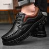 Italian Brand Men's Genuine Leather Shoes Thick Soles Work Attire Shoes Lace Up Height Shoes Men's Office Business Dress Shoes