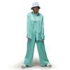 Y-3 Fitted Short Sleeve T-Shirt Solid Color Round Neck Pullover Stretch Women tops Cyan IV7751