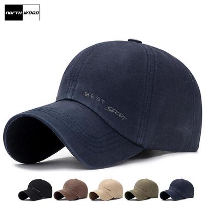 Washed Sport Summer Cap Mens Baseball Cap Cotton Trucker Cap Outdoor Snapback Hat Black Cap