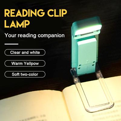 Rechargeable Book Light 3 Color Temperatures Portable Reading Lamp Flexible Gooseneck Eye Caring LED Light Power Display USB