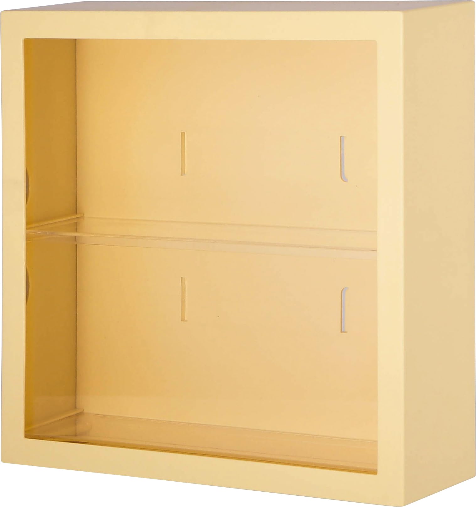 

Fuji Boeki Collection Case, Acrylic Case, Figure Case, Wall-Mounted, 30cm Wide x 46cm Deep x 77cm High, 2 Tiers, Yellow, Product Number 29024