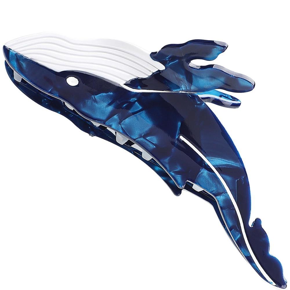 Non Slip Whale Hair Claw Cartoon Whale Shaped Hair Claw Cute Acetate Hair Clips Headwear