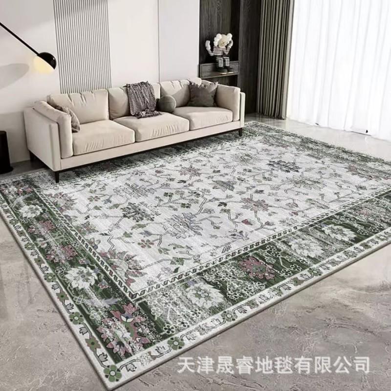 Modern Geometric Area Rug Living Room Bedroom Non-Slip Washable Soft Faux Wool Carpet Square