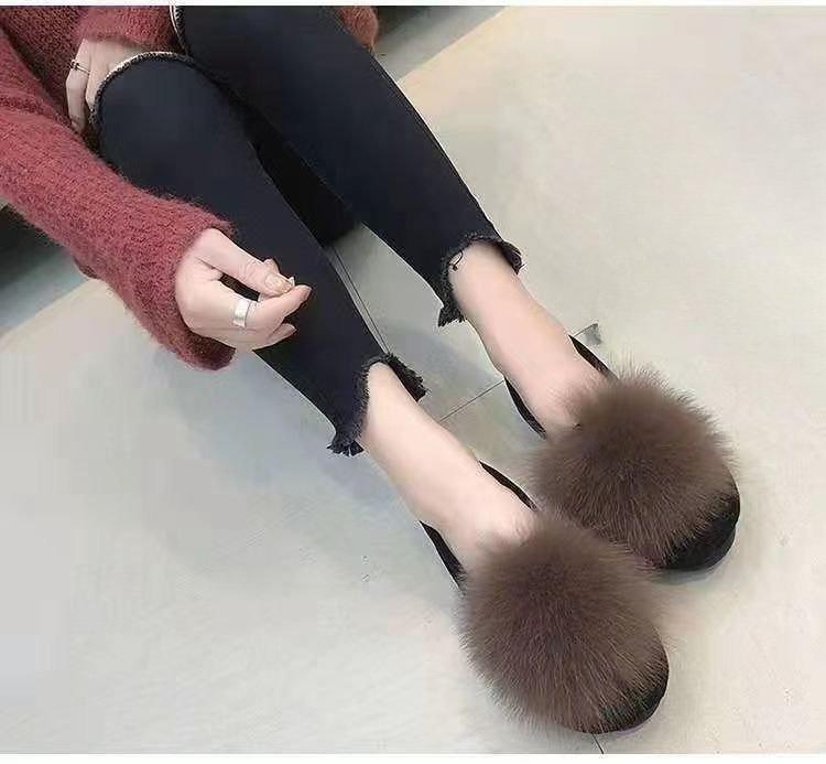 Single-shoe Women's Outerwear Shoes with Fleece, Warm, Comfortable and Versatile Cotton Shoes