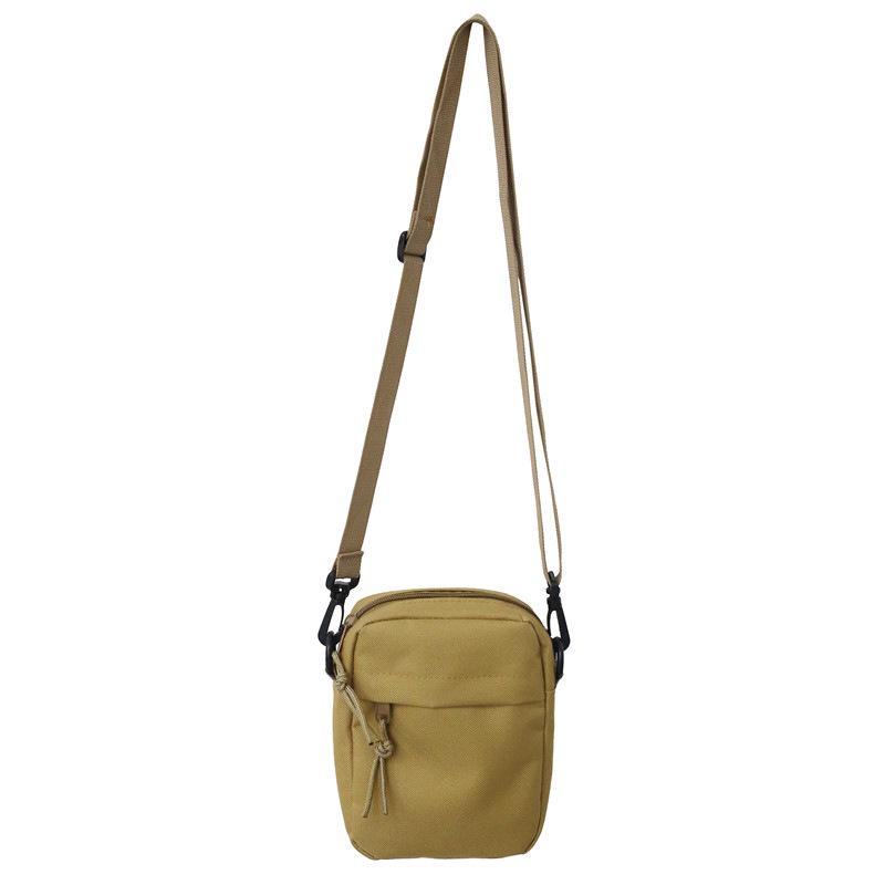 Trendy Men s Korean Style Canvas Crossbody Bag - Casual & Stylish Single Shoulder Phone Bag for Students (2025) коричневый