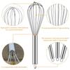 1Pcs Stainless Steel Whisk Set 6 Wire Whisks 6/8/10/12 Inch Kitchen Balloon Whisks With Stainless Grip Manual Egg Beater Blender
