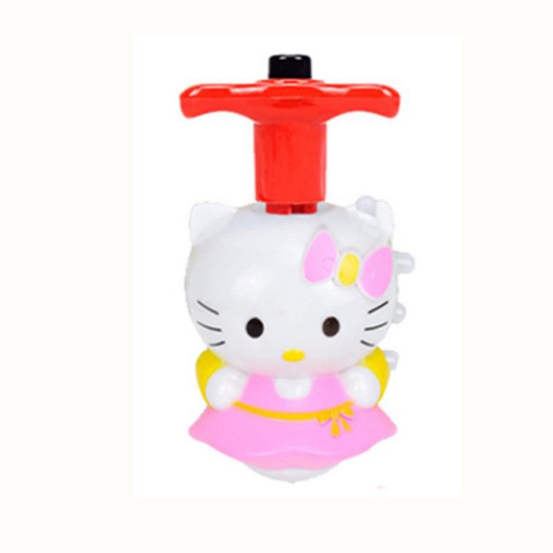 Mehrfarbiges Spinning-Gyro-Spielzeug, Cartoon-elektrische Musik, blinkendes Licht-Gyro für Kinder