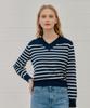 YUPPE Line Stripe Knit_Navy