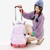 Zaino Scolastico per Bambini con Ruote Borse per Studenti per Ragazze Borsa Trolley Cartella Carina Zaino con Ruote Bambina Ragazze